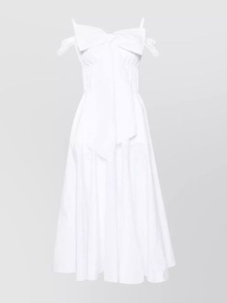 Patou off-shoulder sleeveless midi dress