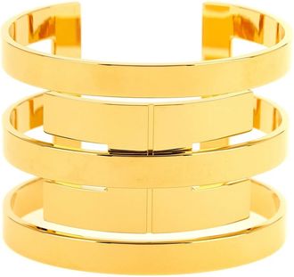 Elisabetta Franchi Accessoires, Dames, Geel, ONE Size, Rigid Cuff Bracelet
