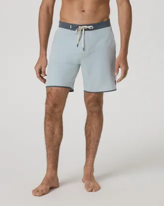 Vuori Clothing Cruise Boardshort 7 | Blue Haze Linen Texture | 28