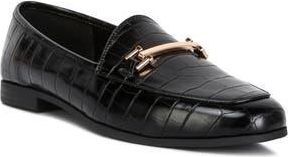 London Rag Deverell Croc Embossed Loafer in Black at Nordstrom Rack, Size 10