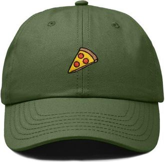 Dalix Pizza Slice Embroidered Dad Hat in Olive at Nordstrom