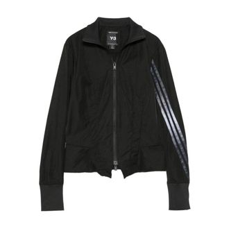 Yohji Yamamoto Gradient 3-Stripes Nylon Track Top - Dames - Jassen - Zwart - Maat: XS Nylon
