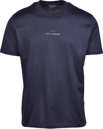 Paul & Shark T-shirts - Heren - T-shirts - Blauw - S - Katoen - Tops