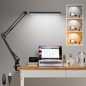 OEM L&aacute;mpara De Escritorio Led Con Pinza Y 3 Modos De Color