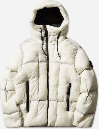 Stone Island Men s Seam Faded Light Nylon Tela Down Jacket Ivory