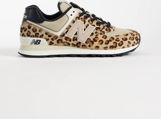 New Balance 574 - Sneakers con stampa leopardata-Multicolore