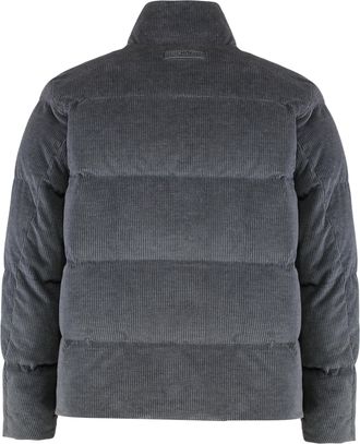 Paul & Shark Mens Ultralight Down Jacket Cashmere And Cotton Grey Padded &