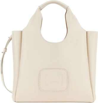 Hogan Stijlvolle Handtas - Dames - Handtassen - Beige - ONE Size - Leer - Tassen
