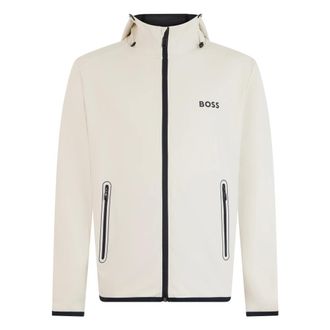 HUGO BOSS Jassen, Heren, Wit, XL, Polyester, Sicon Toc Zip Sweatshirt