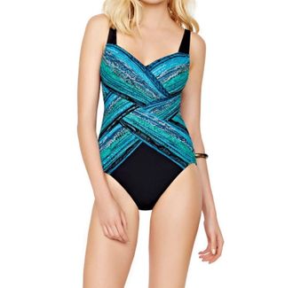 Gottex High Back One Piece Swimsuit In Got Snake Charmer