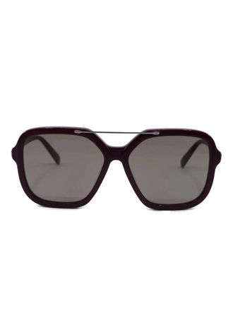Stella McCartney double-bridge square-frame sunglasses - Red