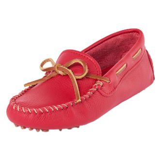 Minnetonka Womens Classic Driving Moccasin, Red, 7 UK