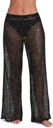 Sunshine 79 Shine Open Stitch Cover-Up Pants in Black at Nordstrom Rack, Size X-Large