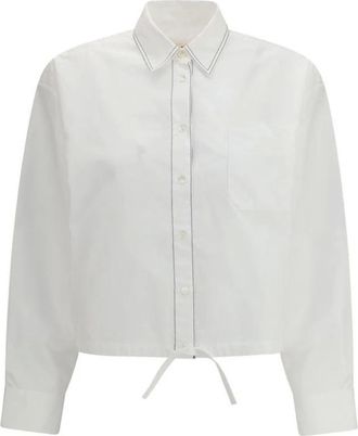 Marni Dames, Blouses & Shirts, Wit, Maat: S Katoen
