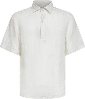 MC2 Saint Barth Linnen Polo Shirt - Heren - Polos - Wit - 2XL - Linnen - Tops
