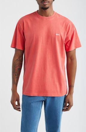 Obey Cotton Logo T-Shirt in Pigment Fiery Red at Nordstrom, Size Xx-Large