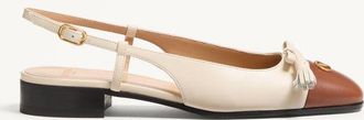 Valentino Garavani Ballerina Slingback Valet Du Roi In Capretto 25Mm Donna BURRO/TABACCO 35.5