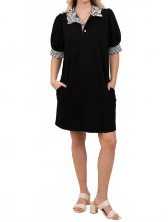 Entro Madeline Shift Dress In Black