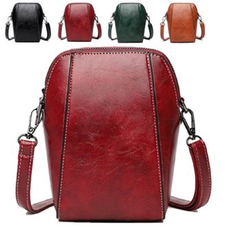 Generic Womens Soft Leather Mobile Phone Bag messenger Bag,Leather Crossbody Phone Purse with Adjustable Strap,Water-Resistant PU,Multiple Card Slots,for Dail