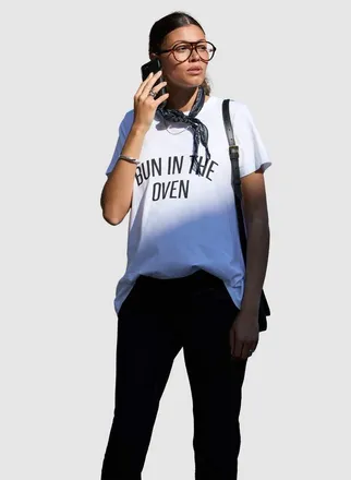 Isabella Oliver Viola Printed Maternity T-Shirt in Pure White at Nordstrom, Size 10