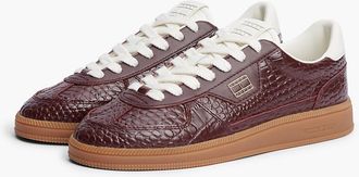 Tommy Hilfiger Womens Tommy Jeans Leather Skater Sneaker - Burgundy Velvet - US 6.5 / EU 37