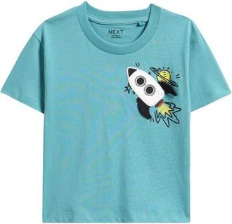 Next Kids Graphic Rocket T-Shirt in Blue at Nordstrom, Size 1.5-2Y