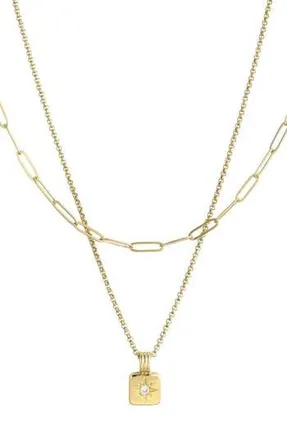 Adornia Set of 2 Assorted Chain Necklaces in Gold at Nordstrom Rack
