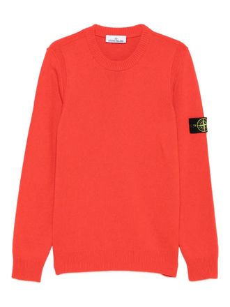 Stone Island crew-neck sweater - men - Wool/Polyamide - S - Red
