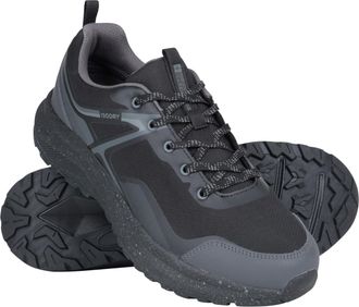Mountain Warehouse Momentum Mens Waterproof Trail Running Shoes - Durable Sneakers with Breathable Mesh, Cushioned Footbed - Spring Summer, Hiking & Outdoors Black Adult