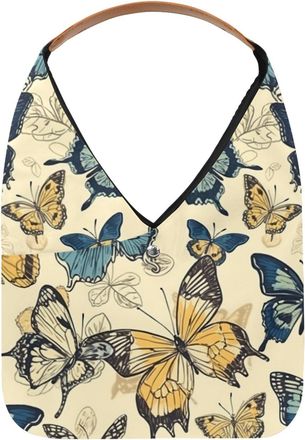 Generic Butterfly Reusable Lightweight Grocery Bags - Foldable Into Compact Pouch, Washable & Sturdy, Multipurpose for Shopping and Travel