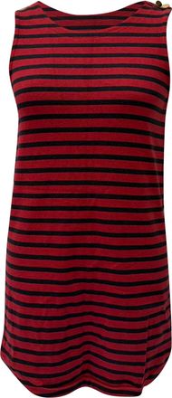Sandro Sandro Striped Mini Dress in Red Cotton