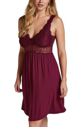 Hunkem&ouml;ller Nora Lace Slip Dress in Red at Nordstrom, Size Xx-Large