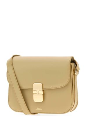 A.P.C. Womens Beige Leather Small Grace Crossbody Bag Cajou Borse A Tracolla