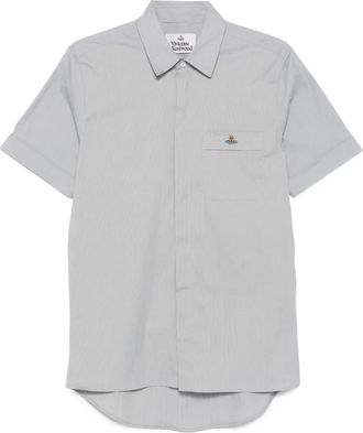 Vivienne Westwood Camicia con ricamo Orb - Grigio