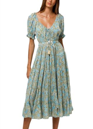 Beachgold Marion Midi Dress In Blue Multi
