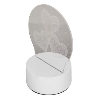 OEM L&aacute;mpara Nocturna Con Efecto Degradado 3d, Alimentada Por Usb, Con Dise&ntilde;o En Forma De Coraz&oacute;n