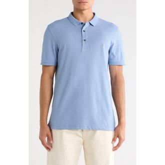 AllSaints Form Cotton Polo in Bondi Blue at Nordstrom Rack, Size Xx-Large