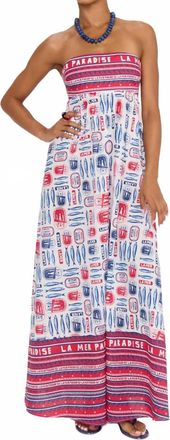 Show me your Mumu Day Out Salty Maxi Dress In Sardine Border
