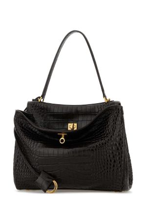 Balenciaga Womens Dark Brown Leather Rodeo Handbag Espresso Borse A Mano