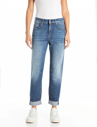 Replay Slim-fit-Jeans REPLAY MARTY, Damen, Gr. 26, L&auml;nge 30, medium blau 943, Denim/Jeans, Obermaterial: 73% Baumwolle, 26% Lyocell, 1% Elasthan, slim fit la