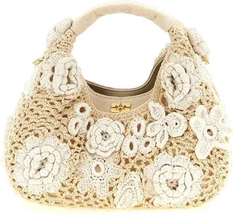Ganni mini hobo crochet handbag