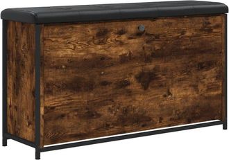 vidaXL Vidaxl - Banco zapatero con caj&oacute;n abatible roble ahumado 102x32x56 cm