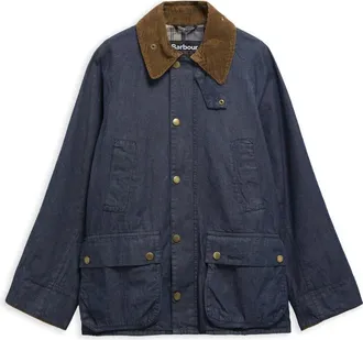 Barbour Jassen, Dames, Blauw, S, Denim, Oversized Bedale Denim Casual Jacket