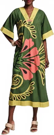 Frances Valentine Delightful Canopy Caftan In Green