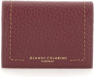 Gianni Chiarini Accessoires, Dames, Rood, ONE Size, Leer, Bubble Card Holder