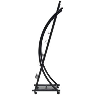 Berkfield Home Magazine Rack 40x32x131 cm Black A4 | Size: 40 x 32 x 131 cm