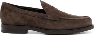 Tod's suede loafers - men - Rubber/Leather/Leather - 9.5 - Brown