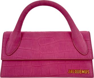 Jacquemus Le Chiquito Long Top-handle Bag in Pink Leather
