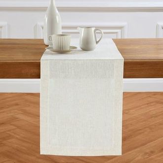 Solino Home Linen Table Runner for Dining Table, Holiday and Everyday Table Decor - Sonoma in Light Flax at Nordstrom, Size Xx-Small