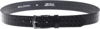 Baldinini Woven Print Belt - Heren - Riemen - Zwart - 110 CM - Leer - Accessoires